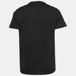 Pre Owned Givenchy Black Degrade Signature Cotton Regular-Fit T-Shirt S