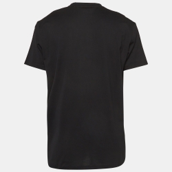 مملوكة مسبقًا Givenchy Black Logo Printed Cotton Oversized Fit T-Shirt M