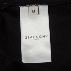 مملوكة مسبقًا Givenchy Black Logo Printed Cotton Oversized Fit T-Shirt M