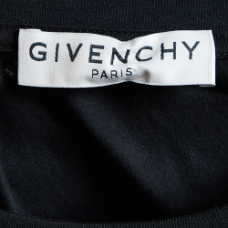 Givenchy Black Logo Print Cotton Regular Fit T-Shirt M