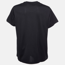 مملوكة مسبقًا Givenchy Black Glitch Graphic Print Cotton Regular Fit T-Shirt L