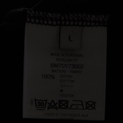 مملوكة مسبقًا Givenchy Black Glitch Graphic Print Cotton Regular Fit T-Shirt L