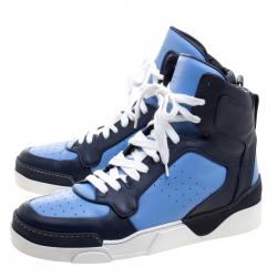 Givenchy Two Tone Leather Tyson High Top Sneakers Size 43