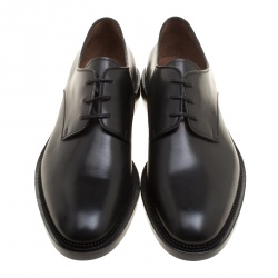 Givenchy Black Leather Uniform Kline Lace Up Derby Size 43
