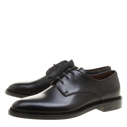 Givenchy Black Leather Uniform Kline Lace Up Derby Size 43