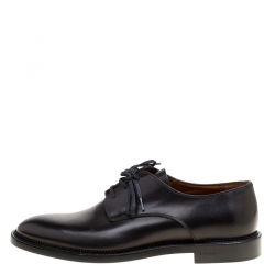 Givenchy Black Leather Uniform Kline Lace Up Derby Size 44