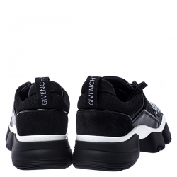 Givenchy Black Leather and Mesh Jaw Low Top Sneakers Size 44