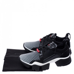 Givenchy Black Leather and Mesh Jaw Low Top Sneakers Size 44