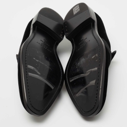 Givenchy Black Velvet Jenaro Slip On Loafers Size 44