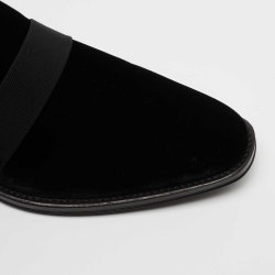 Givenchy Black Velvet Jenaro Slip On Loafers Size 44