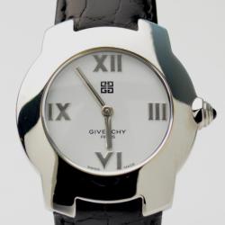Louis Vuitton White Ceramic Gold Plated Stainless Steel Leather Monterey  LV2 180316 Women's Wristwatch 37 mm