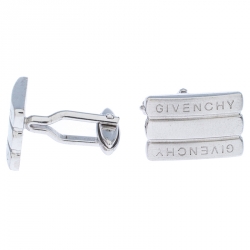 Givenchy Silver Tone Bar Cufflinks