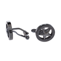 Pre Owned Givenchy Dark Grey Tone Star Cufflinks