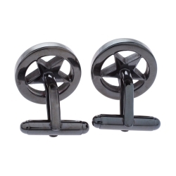 Pre Owned Givenchy Dark Grey Tone Star Cufflinks