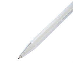 Givenchy Octagonal Textured Silver Tone Ballpoint Pen