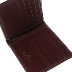 Givenchy Burgundy Leather Bi Fold Wallet