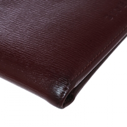 Givenchy Burgundy Leather Bi Fold Wallet