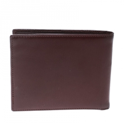 Givenchy Burgundy Leather Bi Fold Wallet