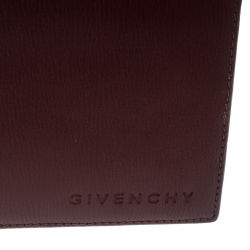 Givenchy Burgundy Leather Bi Fold Wallet