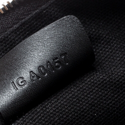 Givenchy Black Jaguar Printed Leather Zip Pouch