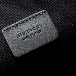 Givenchy Black Jaguar Printed Leather Zip Pouch