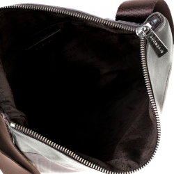 Givenchy Brown Signature Canvas and Leather Messenger Bag
