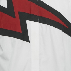 مملوكة مسبقًا قميص جيفنشي تفصيل لوح الرعد أزرار أمامية قطن أبيض XXL