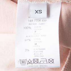 Pre Owned Givenchy Peach Jersey Bambi Print Crew Neck Tshirt XS