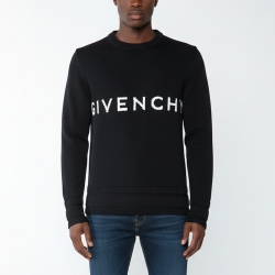 Pre Owned Givenchy Black 4G Logo Cotton Knit Pullover M