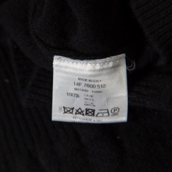 Pre Owned Givenchy Black Wool Rottweiler Pattern Crew Neck Sweater M