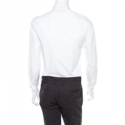 مملوكة مسبقًا Givenchy White Cotton Long Sleeve Button Front Classic Slim Fit Shirt S