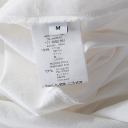 Pre Owned Givenchy White Cotton Star Embroidered Colombian Fit T-Shirt M