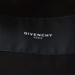 Pre Owned Givenchy Black Cotton Trench Style Zip Front Bomber Jacket L 