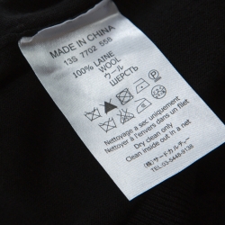 Pre Owned   كنزة جيفنشي بياقة على شكل رقم سبعة نسيج خفيف صوف سوداء L