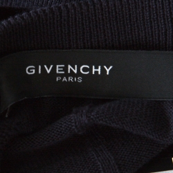 Pre Owned  كنزة جيفنشي بياقة مستديرة نسيج أزرق كحلي L