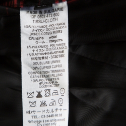 Pre Owned Givenchy Black & Red Tartan & Dart Print Bomber Jacket L