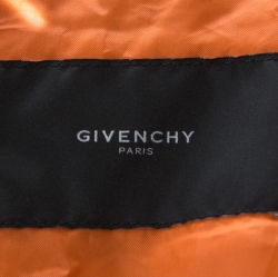 Pre Owned Givenchy Black Minotaur Print Satin Bomber Jacket M