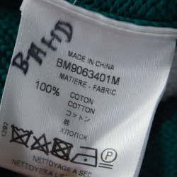 Pre Owned Givenchy Teal Green Knit Upside Down Logo Jumper M