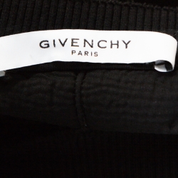 مملوكة مسبقًا Givenchy Black Logo Print Distressed Cotton Sweatshirt S