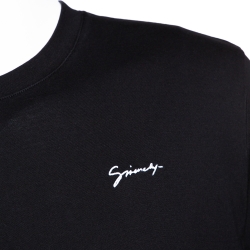 Pre Owned Givenchy Black Cotton Logo Embroidered Crew Neck T-Shirt XL