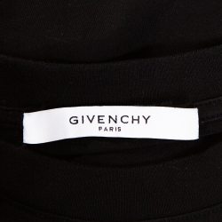 Pre Owned Givenchy Black Cotton Logo Embroidered Crew Neck T-Shirt XL