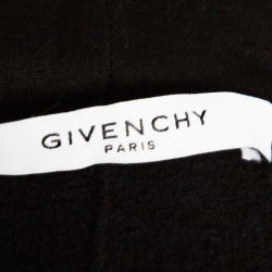 Pre Owned Givenchy Black Cotton Love Embroidered Zip Front Hoodie L
