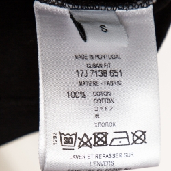 Pre Owned Givenchy Black Cotton 'Real Eyes' Cuban Fit T-Shirt S