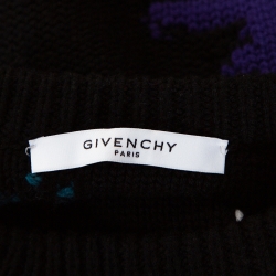 Givenchy Black Intarsia Knit Alphabet Sweater M
