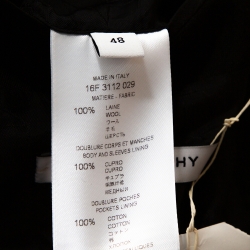 Pre Owned Givenchy Black Wool Contrast Chain Detail Blazer M