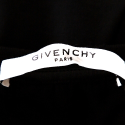 مملوكة مسبقًا Givenchy Black Logo Print Cotton Distressed Detail Sleeveless T-Shirt L