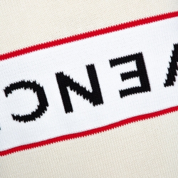 Pre Owned Givenchy Off White Upside Down Logo Cotton Knit Jumper M