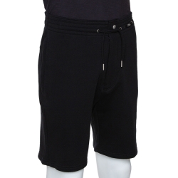 Givenchy Black Knit Vertical Logo Shorts M