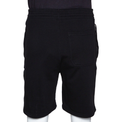 Givenchy Black Knit Vertical Logo Shorts M