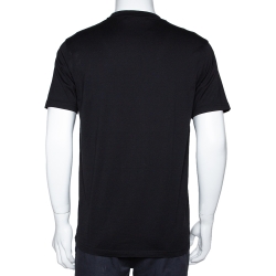 Pre Owned تي شيرت جيفنشي رقبة مستديرة طباعة سهم متعاكس مزدوج قطن أسود L